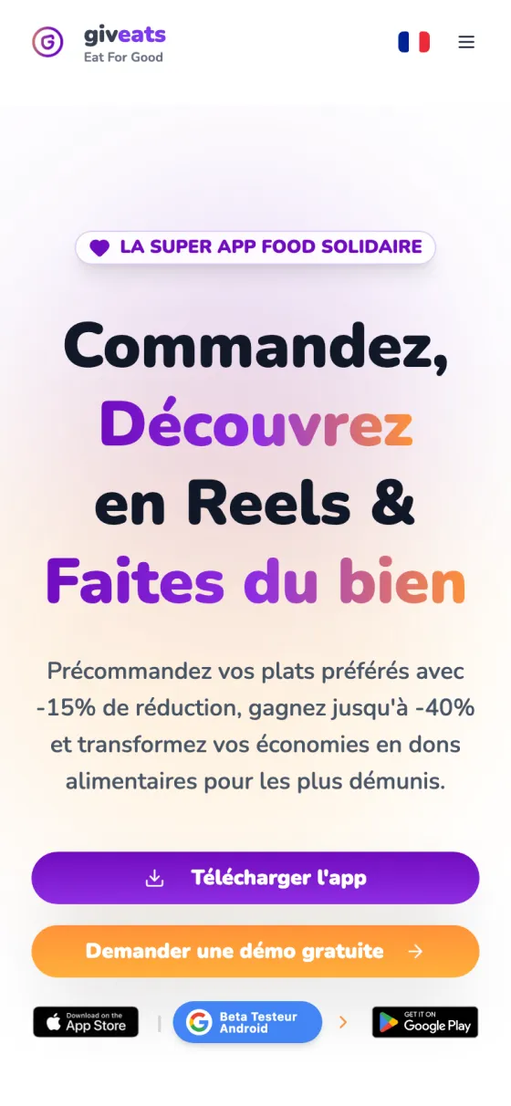 GivEats — super app food solidaire — capture 4