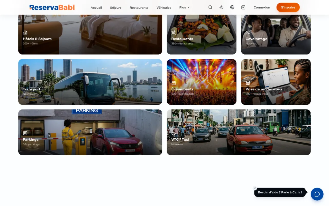 ReservaBabi — marketplace de réservation multi-services — capture 2